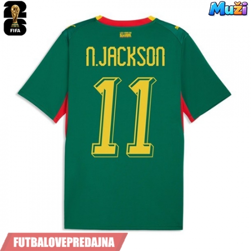 Lacne Muži Futbalové dres Senegal Nicolas Jackson #11 MS 2026 Krátky Rukáv - Preč